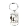 Porte-clés pendentif carré série «à mes enfants», porte-clés inspirants, cadeaux d'anniversaire de cérémonie pour adultes, bijoux de Couple