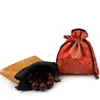 10ピースジャカードの花中国のシルクブロコードポーチ巾着大きいクリスマスギフトバッグ結婚式のパーティーの好意バッグ布包装袋