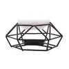 Geometric Aroma Oil Burner Fragrance Lamp Modern Iron Wire Aromatherapy Candle Holder Essential Diffuser Black White