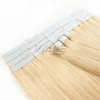 Couleur naturelle russe Blonde 22 à 28 pouces à double dessin à double dessin Virgin Virgin Remy Human Hair Extension Tape in cuticule aligne7235152