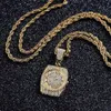 Gouden zilveren hiphop designer ketting sieraden ijs uit horloge hanger heren dames geschenken cadeaus roestvrijstalen ketting punk hangers 5052969