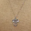 Moda Silver Wisiorek Dragon Naszyjnik Choker Charm Srebrny Metalowy Łańcuch Fabryka Czarny Skórzany Naszyjnik DIY Biżuteria