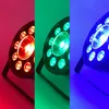 Shehds LED Flat Par 9x10W30W RVB Éclairage RGB 3in1 LED LED DMX512 Disco Lights Professional Stage DJ Equipment3058632
