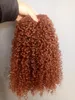 ロングチャイニーズバージンレミーカーリーヘアウェフトヒューマントップポピュラーヘアエクステンションブロンドブラウン30＃カラー100g 1バンドル