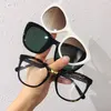 Mode 5393 Dames Cateye 2 Magnetische Clip-on Sunglasses UV400 Frame voor recept 54-20-140 F Fullset Case Multifunctionele bril