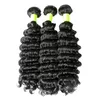 Melhor 10A Brazilian Profunda Onda Curly Virgem Cabelo Não Transformado Peruano Indiano Malásia Remy Cabelo Humano Weave Bundles Cuticle Align 2 Ano Vida