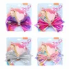 5 Inch Jojo Bows Nieuwe Explosion Models 4 Kleur Clear Lederen Bow Haarspeld Princess Baby Haaraccessoires Hairclips