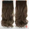 24 Inch Multi-color Optional High Temperature Silk Curling Clip Hair Curtain Synthetic Hair Extensions Curly Clip Hair Curler