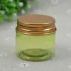 Leere grüne Sahneglas 25ml Mit Hellen GoldBlack Screw Aluminum Cap Fest Parfüm Container 25cc Powders Flasche Zinn