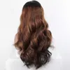 かつらのオンブルヒューマンヘアウィッグボディウェーブハイライトブラジルのレース前面ウィッグベビーヘアの黒人女性のための漂白ノットプリプルド150