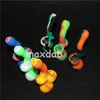 colorido silicone fumando tubo seco Óleo de queimador de água fumante tubos de água de vidro de vidro manual