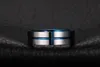 블루 컬러 패션 단순한 남성 반지 텅스텐 스틸 크로스 링 보석 선물 남성 소년 J030222y