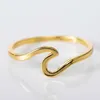 Wholesale fashion ocean wave ring korean style simple band wedding wave ring cheap price hot sale new jewelry for women wedding gift