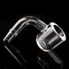 4MM Flat Top Quartz Banger with 10mm 14mm 18mm polished joint quartz nail glass bong water pipe oil rig smoke accessory