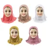 Letnie dzieci Zwiastowane Hijabs Iislamski Szalik Szaliki Drukowane Multicolor Headscarf Oddychająca Elastyczna Czapka Headwrap 10Colors 0-8years