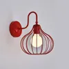 Freeshipping Ferro Vintage fio Wall Light DIY industrial Abajur Lâmpada de parede para Quarto Sala de jantar Preto Nordic tampa da lâmpada