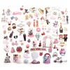 68pcs Wedding theme Creative badges DIY decorative stickers Cartoon for DIY PC wall notebook phone case scrapbooking album E0001