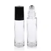 Beste prijs 10 ml clear glazen roller bal glazen fles lege geur parfum etherische oliebroodje op flessen 5000pcs / lot