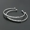 Vente en gros - Bracelets en perles plaquées argent Bracelet manchette à billes Bracelets à breloques