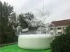 groothandel Gratis verzending Aangepaste grootte Transparante opblaasbare ballonbeer met LED voor stads- of parkdecoratie