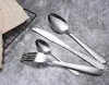 Aço inoxidável Dinnerware Set Colher Garfo Faca Talheres Conjuntos Jantar Steak sopa sorvete de café Colher Utensílio