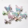 2019 New Baby Butterfly Design Hårklämmor 20st/lot Söta Barn Nyhet Håraccessoarer Partihandel Gaze Glitter Butterfly Princess Hårnålar