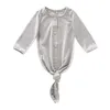 Baby kids slaapzak streep lange mouw o-hals pyjama's effen kleur streep slaapzakken schattige baby meisjes jongens kinderkamer beddengoed 8 kleuren M1392