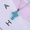 2019 New Lovely Natural Stone Cross Hearts Pendant Necklace Women Choker Necklaces Multolors Mix Fashion Summer Jewelry Accessor293J