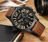 2018 Men Watches Brand Curren Unieke mode chronograaf Quartz polswatch lederen band display datum waterdichte klok relojes6906158