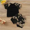 2019 Nova Meninos Verão Camuflagem Define T-shirt de manga curta + Shorts 2pcs set crianças Roupas para crianças menino terno Roupa 80-120cm Retail