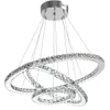 Modern Round K9 Cristal Chandelier Lâmpada Circular Luminária de Iluminação de Luminária para sala de jantar Sala de estar Foyer Escadas