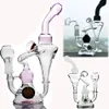 Matrix Percy Bong unici Tubi dell'acqua Narghilè Inebrianti Dab Rigs Recycler Bong Piattaforme petrolifere in vetro Bong ad acqua con giunto da 14 mm