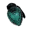 Wholesale glass hand pipe dark green color grenade shape for smoking 4inch Length