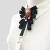 Moda New Vintage Tribunal Tecido Pérola Bow Broche Tie RetroWalking Mostrar Colar Bowknot Pinos e Broches para As Mulheres Acessórios