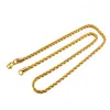 Rostfritt stål halsband kvinnor män kedja halsband ed rep kedja guld färg uttalande halsband fina smycken 4mm2728410