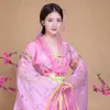 Kinesisk Traditionell Folk Dance Stage Wear Kvinnor Forntida Hanfu Klänning Oriental Stil Tang Dynasty Kostym Tjej Fairy Cosplay Apparel