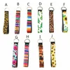 Impressão floral Chaveiro Mergulho material Moda de Nova Keychain longa faixa Leopard Lanyard Chaveiro girassol Neoprene Eco-friendly Pendant