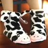 New Women Home Plush Slippers Winter Warm Cotton Padded Shoes Thick Velvet Animals Indoor Floor Shoes Ladies Footwear