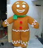 2019 Factory Outlet costume da mascotte Gingerbread Man caldo e felice per adulto da indossare in vendita