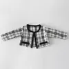 Newborn Baby Girl Clothes Autumn Spring 2019 Baby Rompers For Girls Plaid Princess Christmas Baby Clothes Set Romper+ Jacket 2pc Y19061201