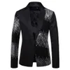 Charm Men's blazer homme Casual Sequin Fit Suit blazer men Patchwork Coat Jacket Party for men sobretudo masculino