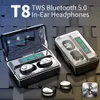 T8 TWS Drahtlose Bluetooth 5,0 Kopfhörer Noise Cancelling Kopfhörer Drahtlose Stereo Gaming Headsets LED Display 3500 mAh Power Bank