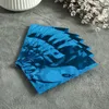 300 stks 6 * 9 cm glanzende open bovenste platte blauwe aluminiumfolie verpakking tas thee koffie opslag mylar pouch warmteafdichting vacuüm pakket tassen