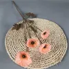 Faux flocage fleur de pavot de maïs (4 têtes/pièce) Simulation coquelicots d'automne pour mariage maison fleurs artificielles décoratives