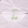 5 pezzi di cotone vintage femminile da tovagliolo ricamato a farfalla in pizzo fiore fazzoletto C190413013392713