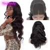 Perruque Lace Closure Wig péruvienne Body Wave 4x4, cheveux naturels non traités, 10-32 pouces, lots de 3, partie libre