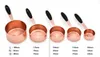 5pcs / set Rostfritt stål Mätkopp Set DIY Bakesverktyg Kaffe Spoon Precision Mätinstrument Kök Kopparpläterad Rose Gold Col