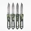 Black Camo A163 Damascus Pattern 8 Models Double Action Tactical Self Defense Pocket Folding Edc Knife Hunting Knives Outdoor Tools