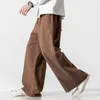 Męskie spodnie Sinicyzm Sklep Mężczyźni Pasiasty Chiński Styl Szeroki Noga Męskie 2021 Japonia Luźne Spodnie Mężczyzna Oversize Vintage Casual
