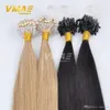 VMAE 100% Remy Vierge Naturelle Blonde Russe Péruvienne Double Dessinée Soyeuse Droite Micro Boucle Anneau Extensions de Cheveux Humains